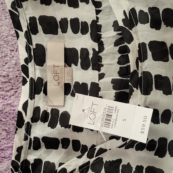Ann Taylor Loft Printed Drop Shoulder Top - Picture 5 of 6
